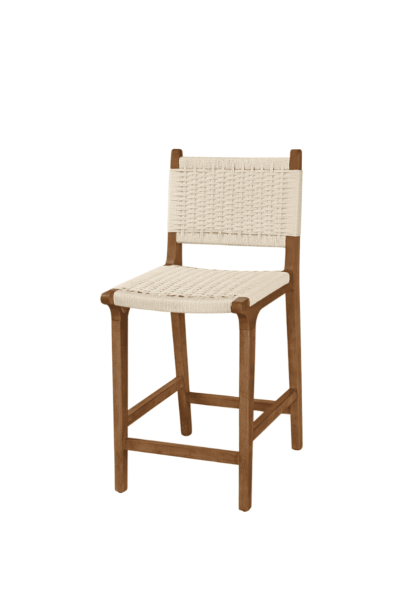 Ball & Cast Kitchen Island Woven Bar Stools Counter Height