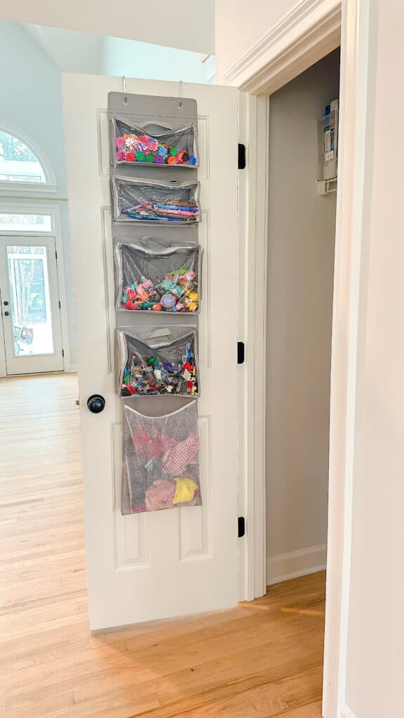 DIY Nerf Gun Storage Ideas Over the door hanging system