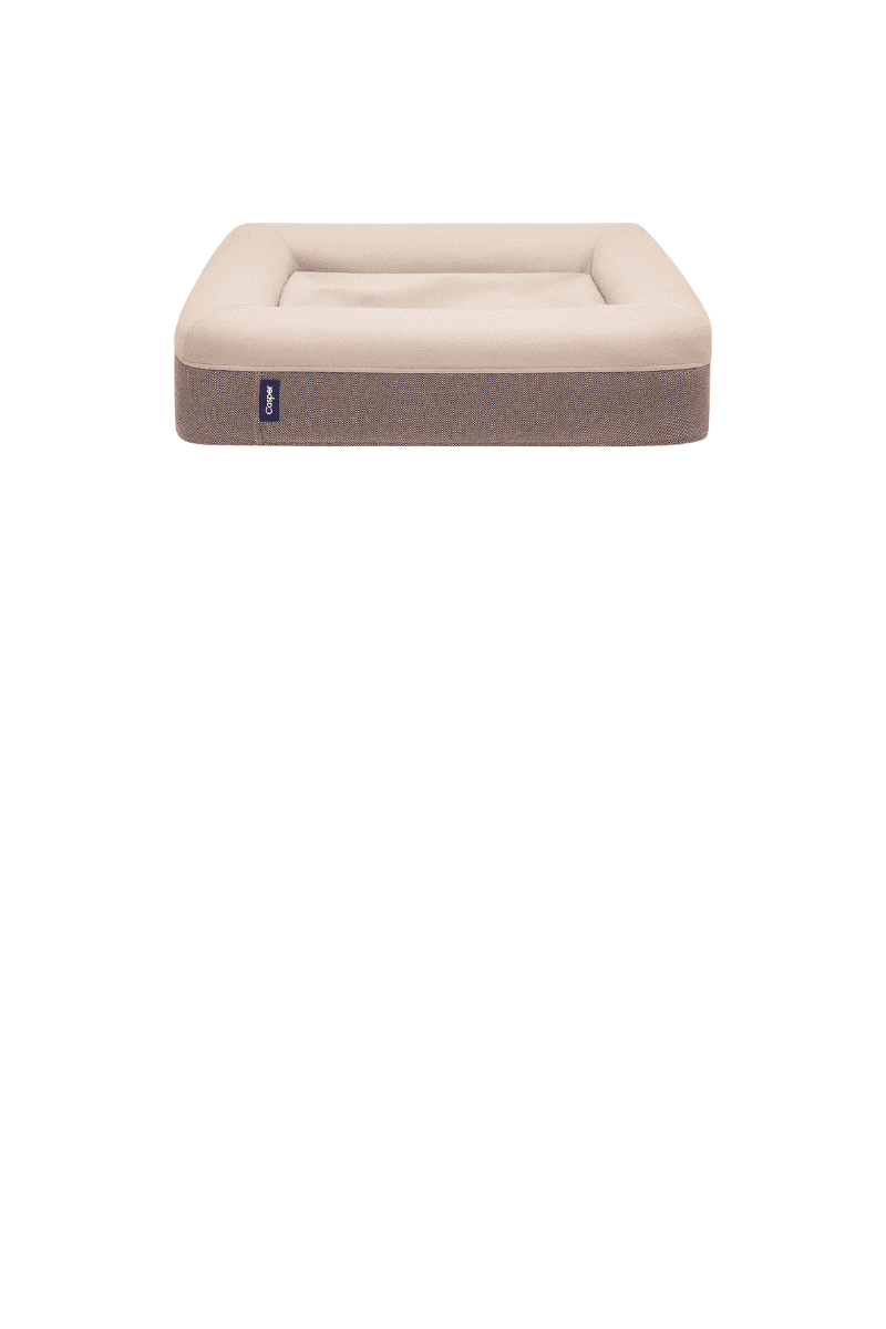 Casper Hondenbed, pluche traagschuim, medium, zand