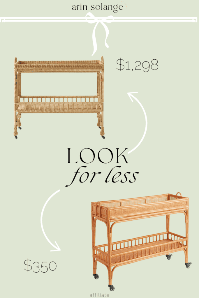 affordable rattan bar cart