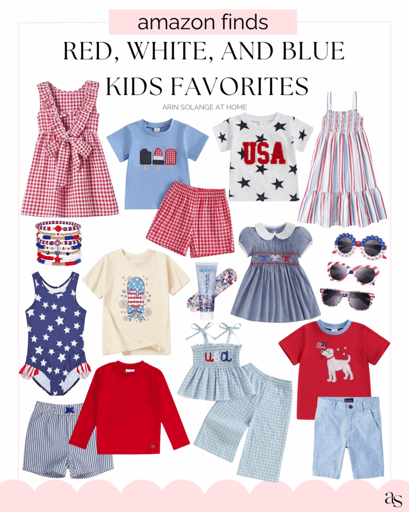 red, white, and blue kids favorites